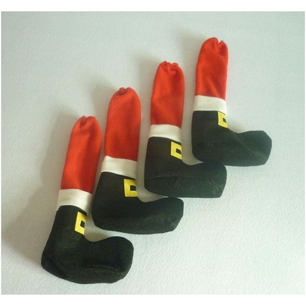 

new design 4pcs /set santa claus leg chair foot covers lovely table decor christmas home decorations funny chri jllxzc bdebag