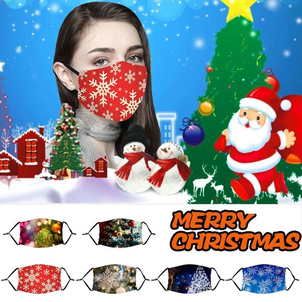 

new breathable christmas pocket industrial cycling printed dust-proof with filter face mask cubrebocas masque d3