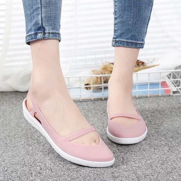 

2020 women clogs jelly sandals home non-slip summer hole shoes female flat slippers female girls waterproof eva garden shoes #pz7a, Black