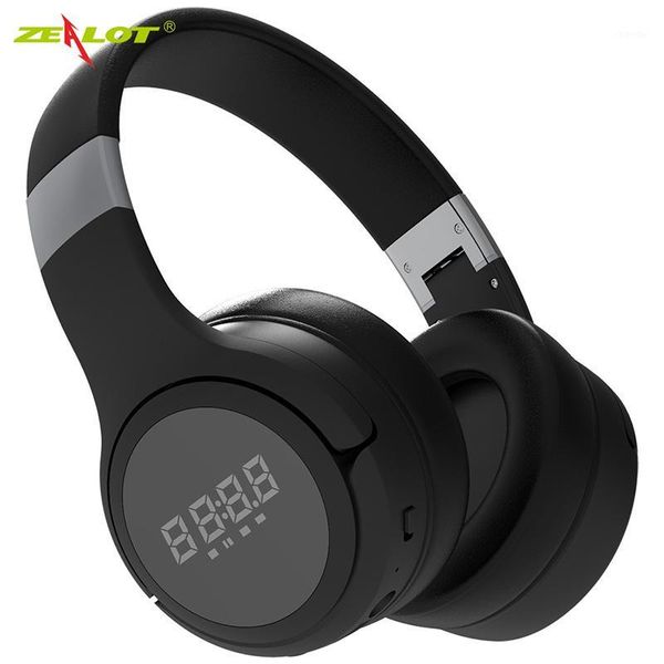 

zealot b28 portable lcd wireless headphones bluetooth 5.0 stereo foldable headset audio mp3 adjustable with mic1