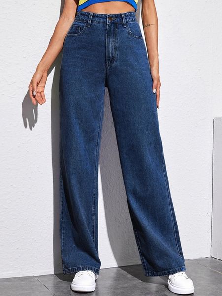 

high-rise baggy jeans b9ra#, Blue
