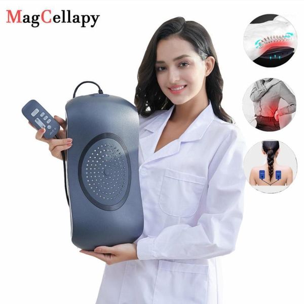 

lumbar traction electric massager waist back vibration pulse massage physiotherapy infrared light heat therapy masage1