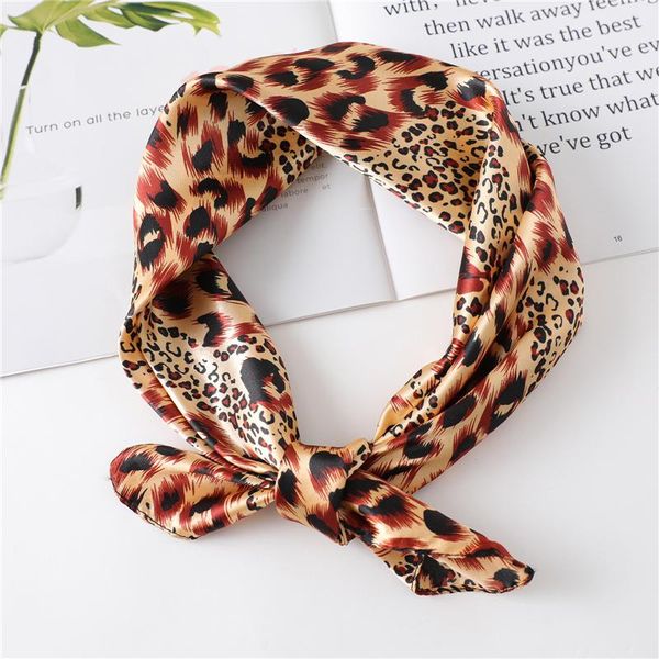 

60см площадь шелкового шарфа женщина диапазон волос шарфы сумка tie small head kerchief офис леди leopard шарфы банданы wmtxmx otsweet, Blue;gray