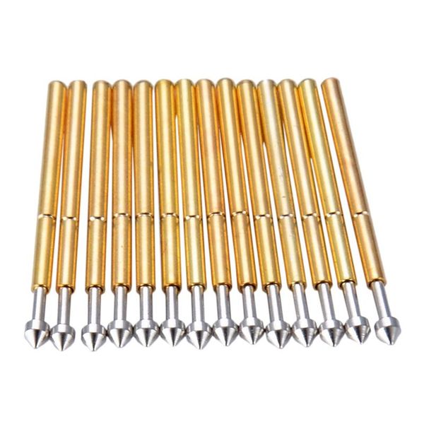 

100pcs p75-e2 spring test probe pogo pin 1.3mm conical head 1.0mm thimble