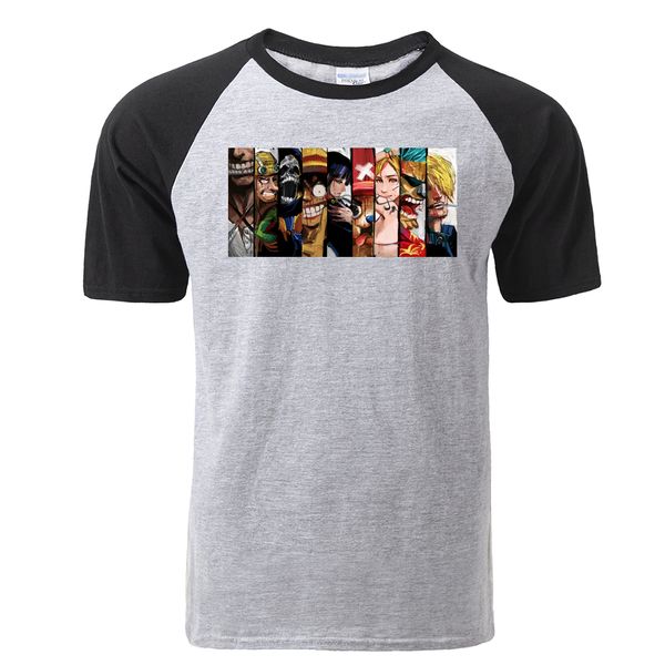

one piece luffy print raglan fashion japanese anime casual mens summer hip hop harajuku streetwear hooded sweatshirt hoodie men t shirt