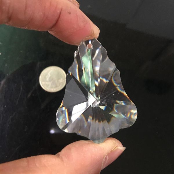 

50mm clear suncatcher pendant tree faceted leaf crystal chandelier craft prism hanging ornament fengshui xms h qylofr