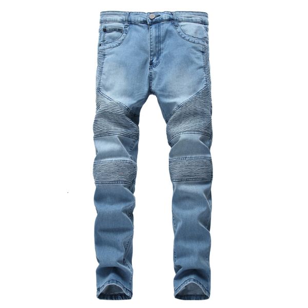 

men jeans biker jeans fashion hiphop skinny jeans for men streetwear hip hop stretch hombre slim pants, Blue
