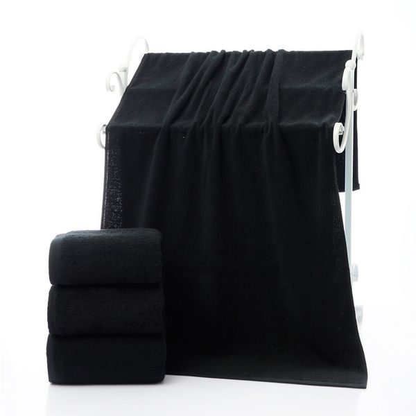 New 3 peças de algodão preto conjunto para homens Toalla 2 Pc Rosto Washcloth Toalha de Mão 1 Pc Toalha de Banho De Camping Toalhas de Toalhas Y200429