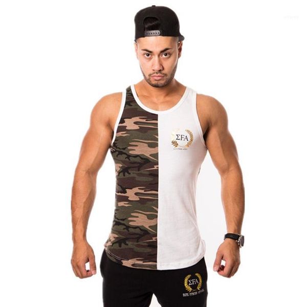 

men fashion new tank bodybuilding workout cotton singlet fitness gyms 1, White;black