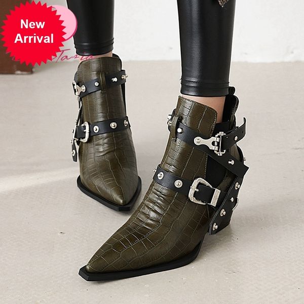 

2021 the new size 34-50 new chunky ladies high heels to toe women's boots woman shoes hpde, Black