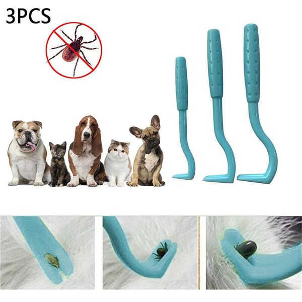 

3шт pet блошиный remover царапающем hook remover pet cat стрижка собак supplies tick выбор блошиный removal tool pet comb wmtegy bdegarden