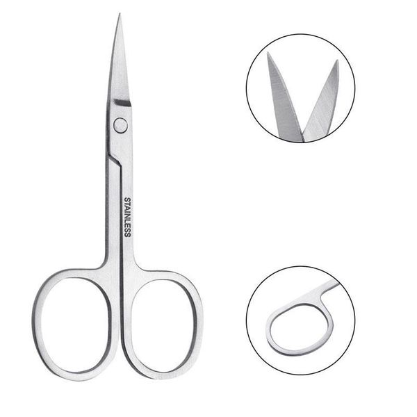 

1pc cuticle cutter stainless steel dead skin remover pedicure scissors nail tool 1pc jlljye, Silver
