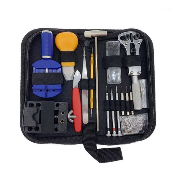 

147pcs/set watch repair tool kit case opener remover screwdriver spring bar watchband link pin wristwatch repair tool set1
