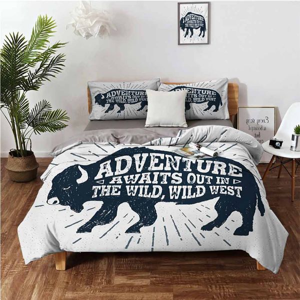 

ручной обращается племенного искусства дизайн с фигурой буйвола и вдохновляющей фразы 3-х частей