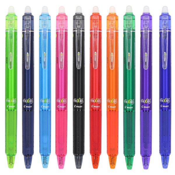 

2021 pilot frixion ball knock lfbk-23f gel pen 0.7mm blue/black erasable ink refill writing supplies caneta gel pilot pens erasable