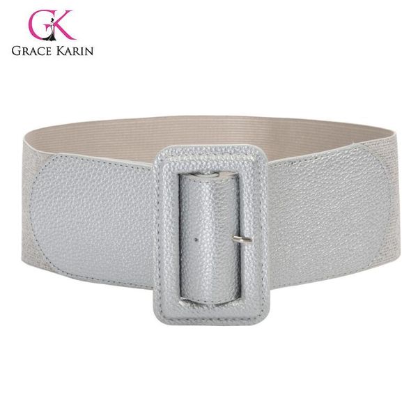 

women new fashion waistband buckle classic retro elastic belts wide high stretchy elastic suitable for your formal casual wear, Black;brown
