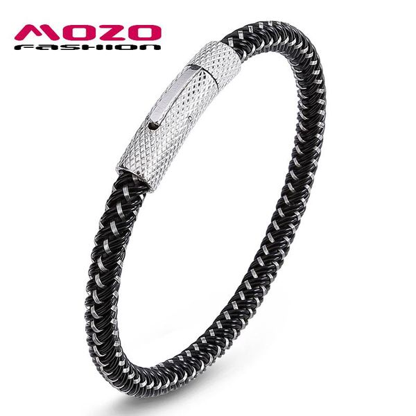 

мода классический мужчины шарм стальной проволоки браслеты золото rope плетеный браслет простой стиль высокого качества женщин ювелирные под, Golden;silver