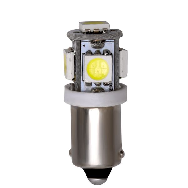 

2pcs ba9s t4w led bulbs 5050 5 smd auto wedge light car truck indicator signal light license plate light white blue red yellow