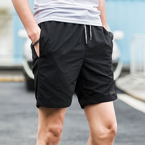 

men beach casual shorts athletic gym sports training swimwear for summer kg-200, White;black
