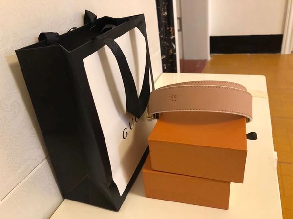 

belts mens womens belt black genuine leather black gold smooth buckle with orange box orange dust bag orange gift bag 35-46, Black;brown