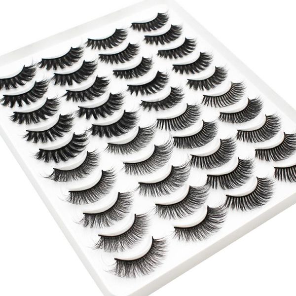 

8/20 pairs 15-20mm natural 3d false eyelashes fake lashes makeup kit mink lashes extension mink eyelashes wholesale