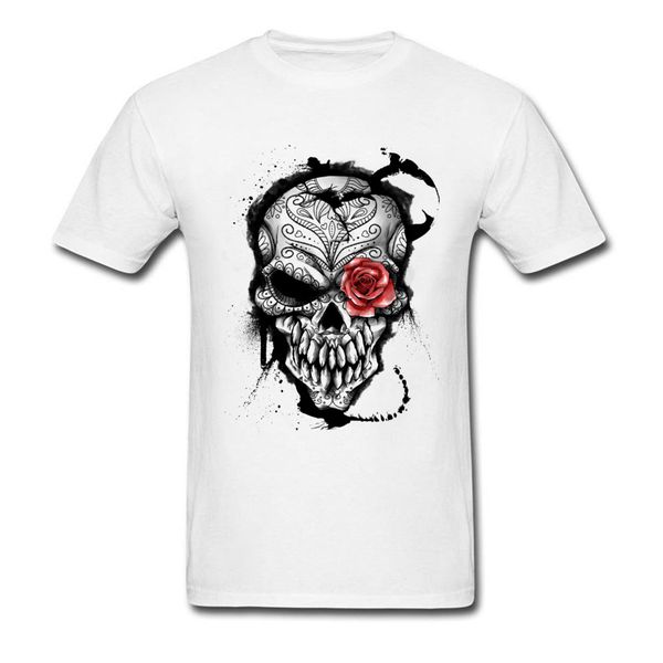

skull rose men's day of the dead tshirt short sleeve design clothes summer sport hooded sweatshirt hoodie men t shirt