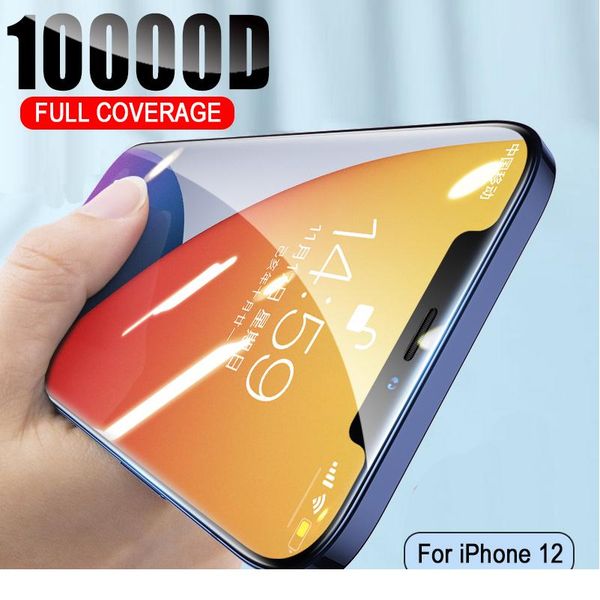 

full cover tempered protective glass on for iphone 12 11 pro xs max x xr screen protector for ipho wmtcaf