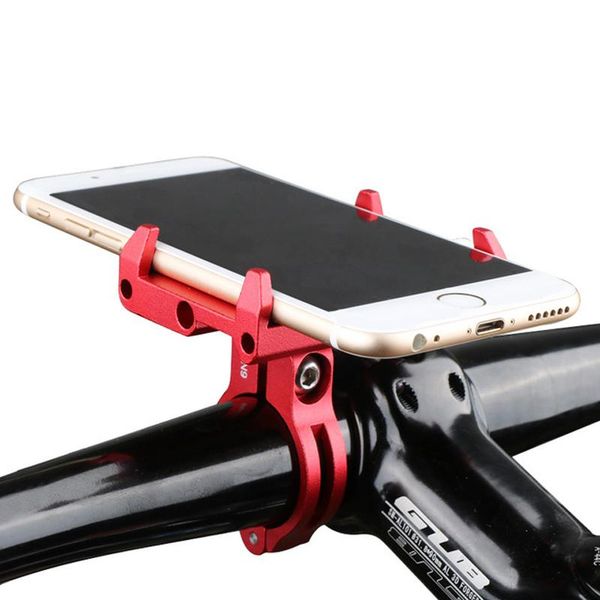 

4 colors aluminum bicycle phone holder bike phone mount holder stand motorcycle handlebar clip holder for 3.5to7.5 smartphones wmtzkv