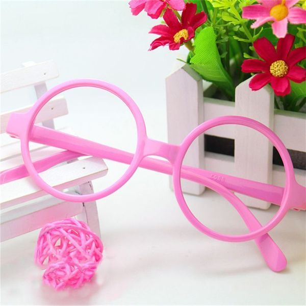 

star power hp quality men wizard round frame glasses, black,  (2in lense