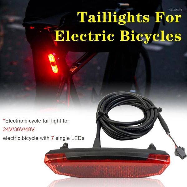 

bike lights 36v/48v taillight led bicycle light safety warning rear lamp for e-scooter sm/ waterproof interface connections1
