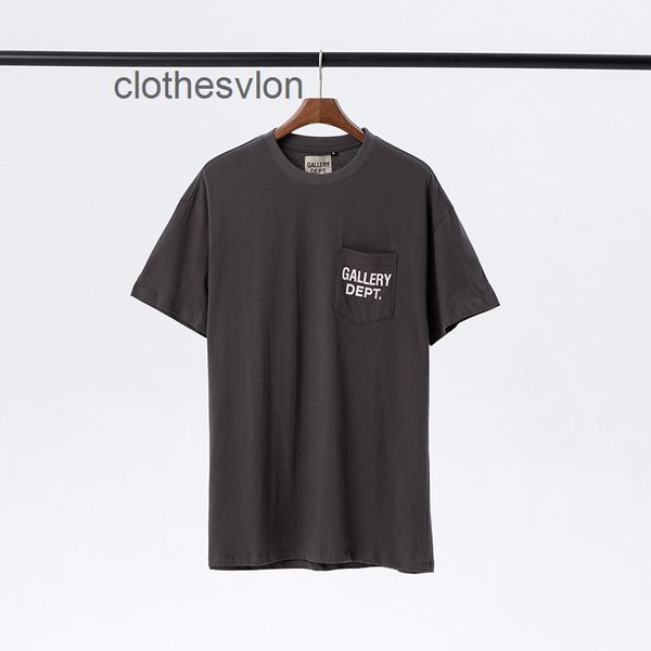 

mens fashion gallerydept classic lettered slogan print crew neck pocket short sleeve t-shirt, White;black