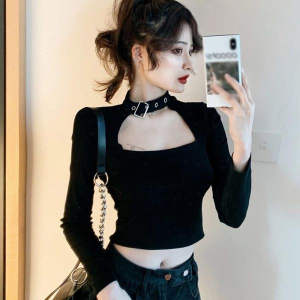 

womens t-shirts square neck halter tight-fitting short cropped top, White