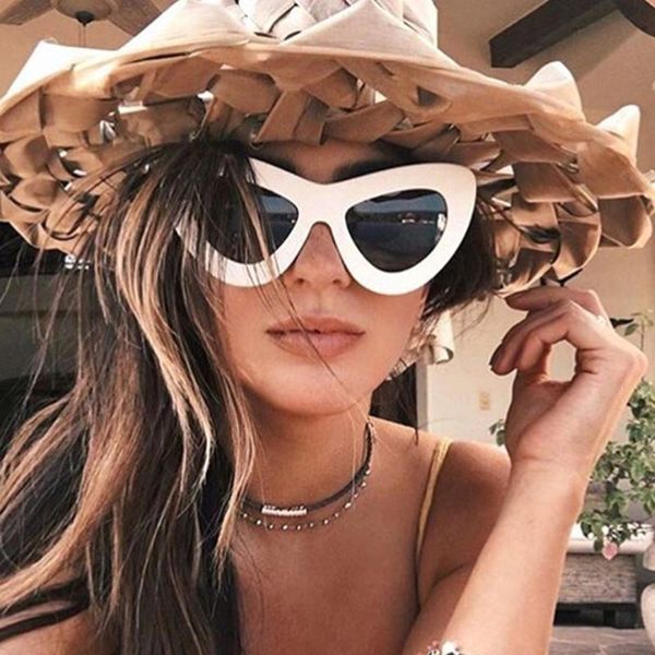 

sunglasses cute retro cat eye women small leopard print 2021 triangle vintage sun glasses female gafas de sol mujer, White;black