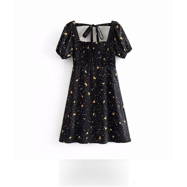 

sleeve ab41 new women's style bubble color block printed dress, Black;gray