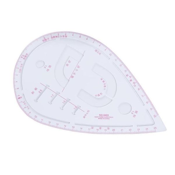 

multifunction plastic curve button cutting ruler sewing sleeve collar measure ruler tailor designer tool sewing acc bbyxbe, Black