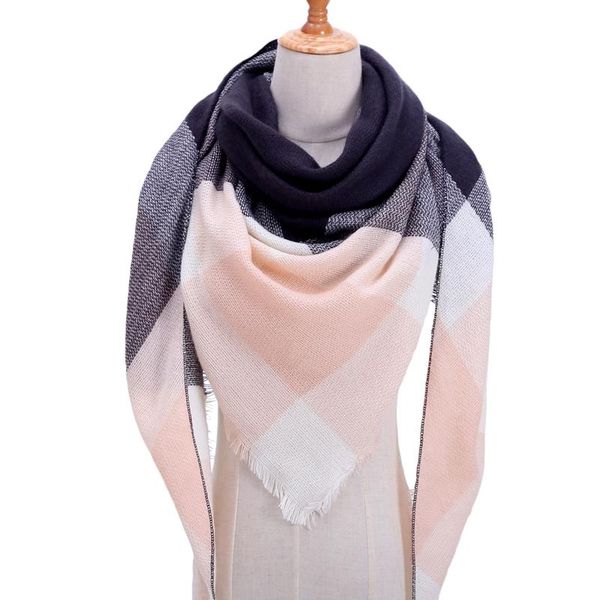 

design 2020 brand knitted women scarf soft winter warm neck shawls headscarf lady cashmere scarves echarpe foulard, Blue;gray