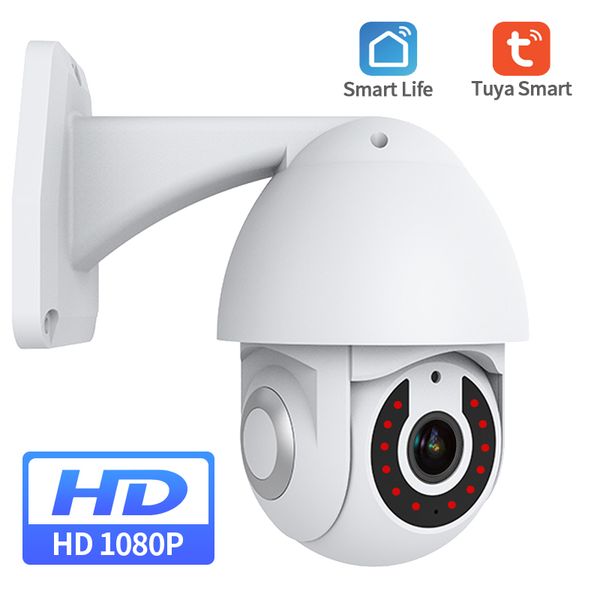 

tuya 1080p camera wireless hd outdoor wifi ip camera two-way audio auto tracking night vision ip66 waterproof smart life
