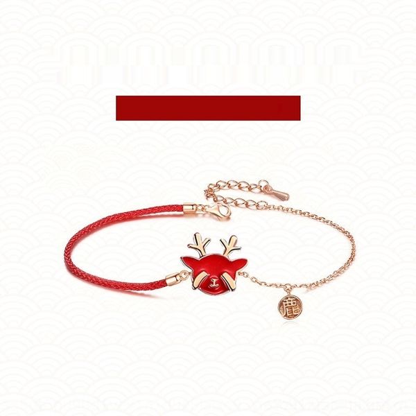 

8jr5z 2021 новый guochao дворец ruilu олень имеет 3w0gs год braceletyour любовника рождество новый braceletgift подарок удачливый студент бр, Golden;silver