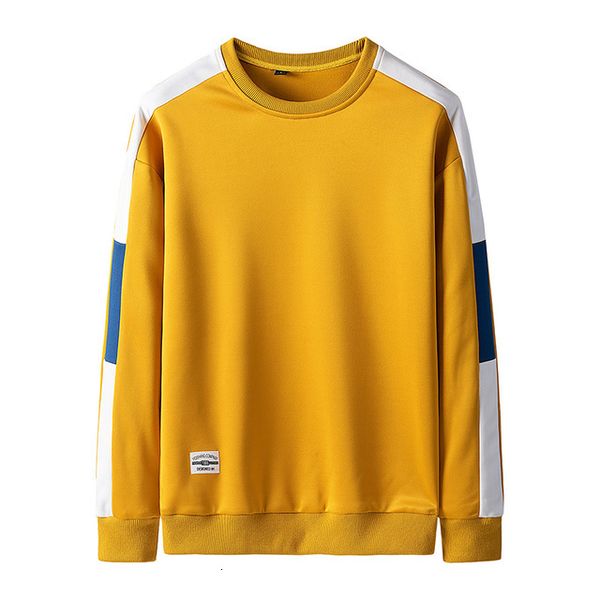 

2021 new long sleeve harajuku sweatshirts new fashion 6 color hoodie mens casual o-neck patchwork sweatshirt for young men sjow, Black