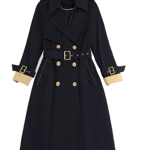 

2021 new plus female size mid-length jacket in the fall, western fashion sheer ladies coat, 6coj, Black;brown