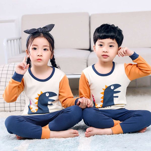 

cloth trousers set spring and children's zhongda cotton pajamas autumn home wear underwear long sve1mk5 4mph, Blue;red