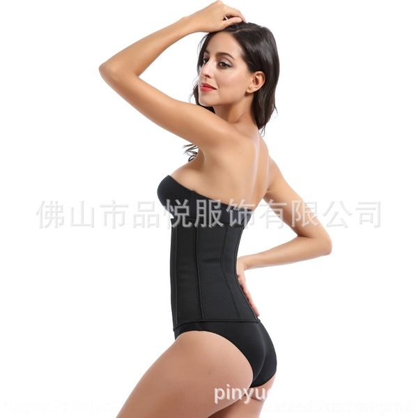 

s28r waist cincher sweat shaper  trainer tummy girdle control corset body shaper for women plus size s vest l beauty xl xxl 3xl 4xl, Black;white