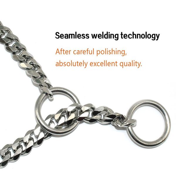 

m diameter dog choke chain choker collar strong silver gold chrome steel metal training 45c sqcega