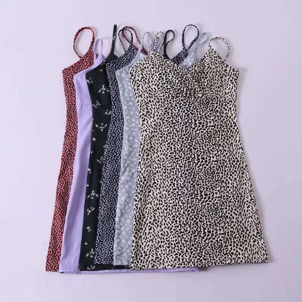 

2020 summer new bm wind slim fit floral print suspender women dress short skirt, Black;gray