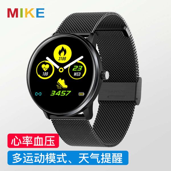 

mick new mx6 screen touch smart bracelet heart rate and blood prsure monitoring real time weather call sms remin