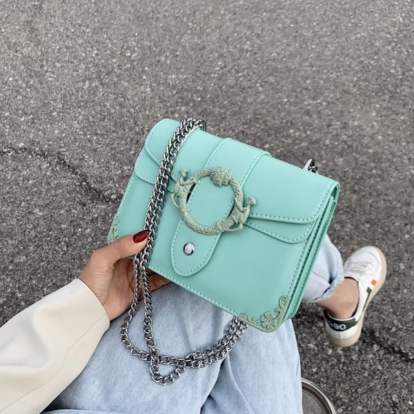 

crossbody bags for women 2020 square flap pu leather shoulder bag fashion ladies handbag and purse summer solid color women bag c1020