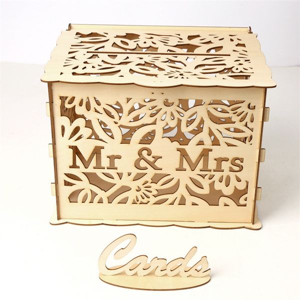

diy wooden marry gift card box wedding greeting card case sign in card boxes selling with various pattern 19 5jm2 j1