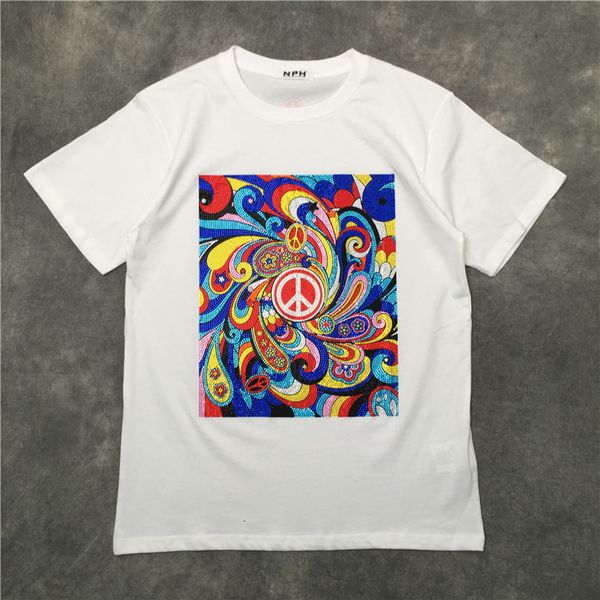 

man luxury 2021 new studded anti-war om hip shirt skateboard parkour street cotton t-shirts n323 b8oz, White;black