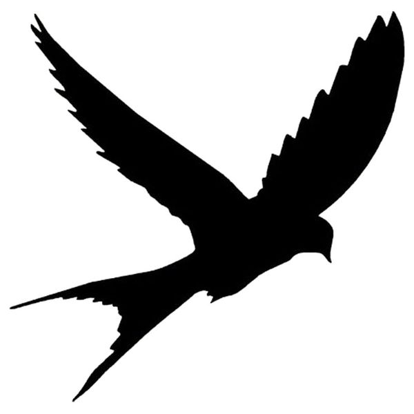 

15.2*15.1cm cute bird silhouette vinyl car sticker and decal car styling accessories black/silver s1-2394