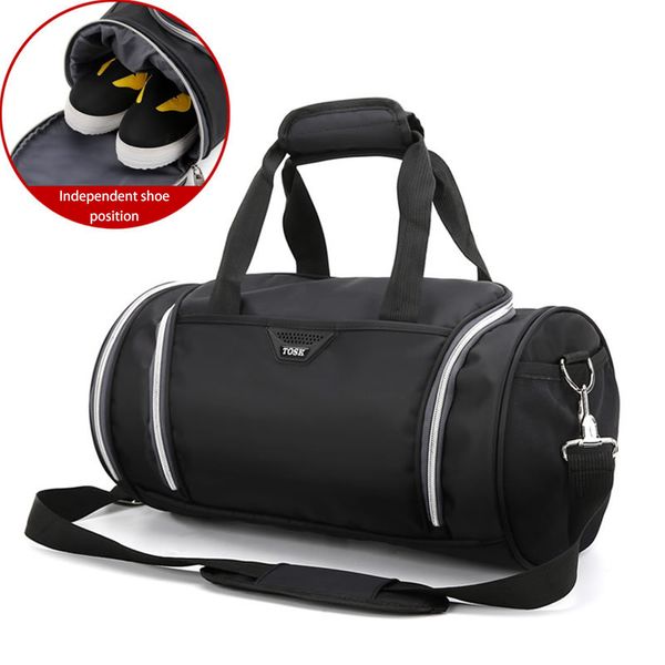 Saco de bagagem de ginástica de esportes ao ar livre com sapato armazém fitness viagem bolsa de treinamento feminino yoga duffel pacote ombro xa229y q0705